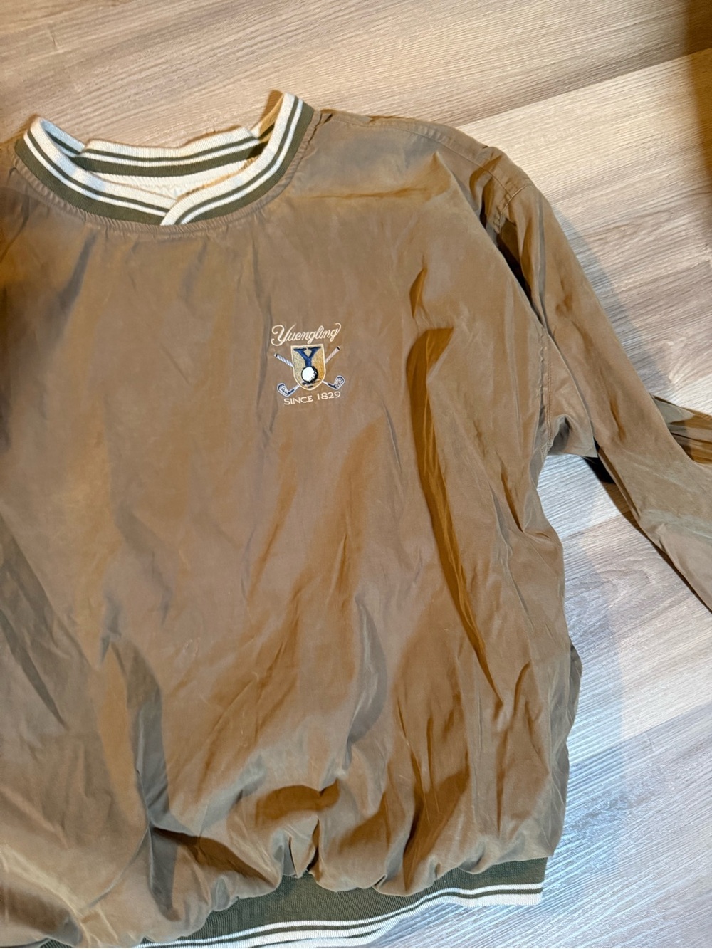 Vintage Yuengling Reversible Brown Pullover Track Shirt